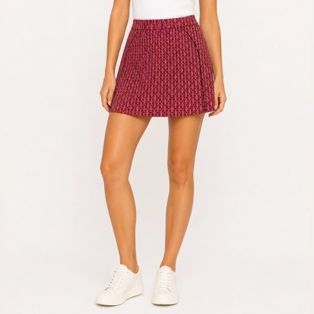 EP Pro Golf Skort Size 8 Pink Orange Geometric‎ Print Tennis Skirt Athleisure